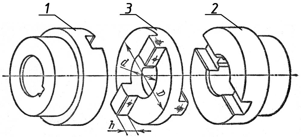 Полумуфта для электродвигателя чертеж
